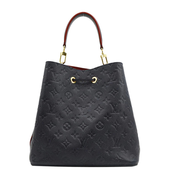 LOUIS VUITTON NeoNoe Monogram Empreinte Leather Shoulder Bag Navy Blue