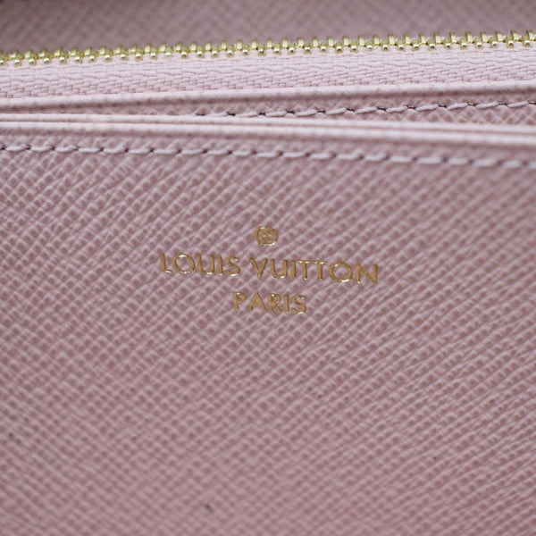 LOUIS VUITTON Zip Around Monogram Canvas Wallet Rose Ballerine