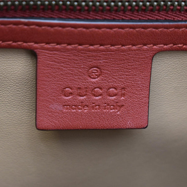 GUCCI Python Osiride Small Leather Top Handle Shoulder Bag Red 497996