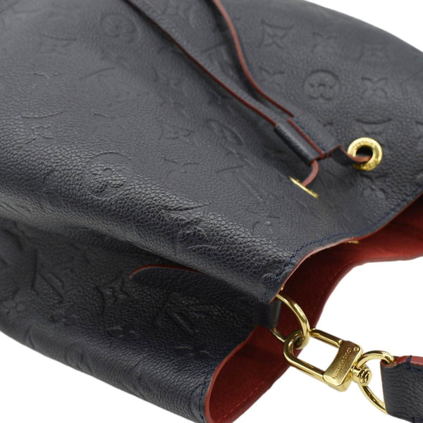 LOUIS VUITTON NeoNoe Monogram Empreinte Leather Shoulder Bag Navy Blue