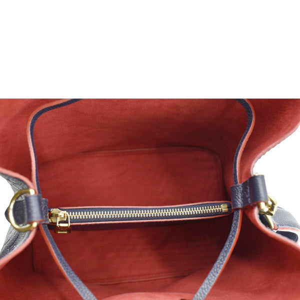 LOUIS VUITTON NeoNoe Monogram Empreinte Leather Shoulder Bag Navy Blue