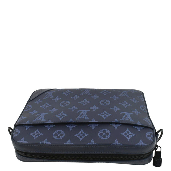 LOUIS VUITTON Trio Monogram Shadow Messenger Bag Blue