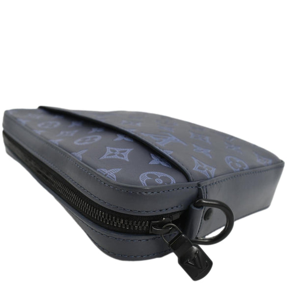 LOUIS VUITTON Trio Monogram Shadow Messenger Bag Blue