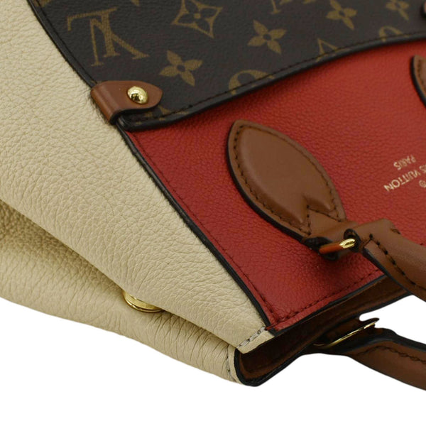 LOUIS VUITTON Fold MM Monogram Canvas Tote Bag Red