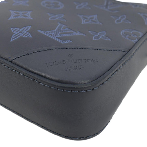 LOUIS VUITTON Trio Monogram Shadow Messenger Bag Blue