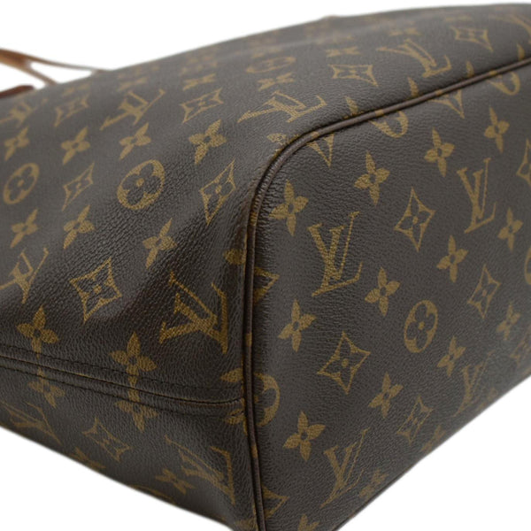 LOUIS VUITTON Neverfull MM Monogram Canvas Tote Bag Brown