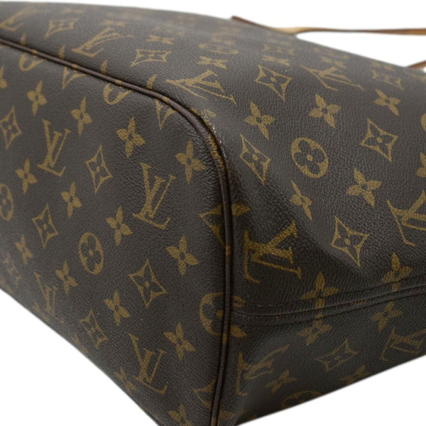 LOUIS VUITTON Neverfull MM Monogram Canvas Tote Bag Brown