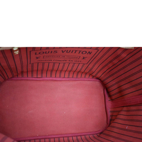 LOUIS VUITTON Neverfull MM Monogram Canvas Tote Bag Brown