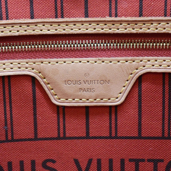 LOUIS VUITTON Neverfull MM Monogram Canvas Tote Bag Brown