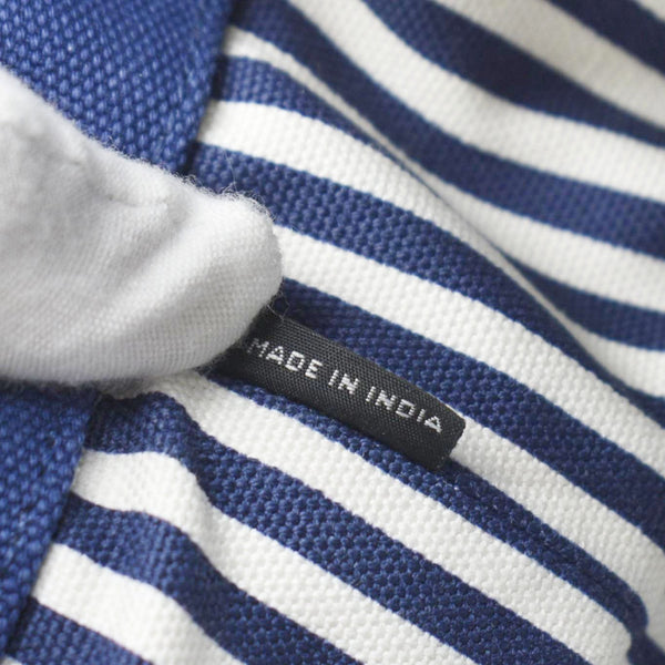 PRADA Canapa Denim Tote Bag Dark Blue