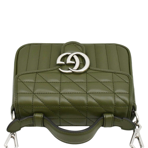 GUCCI GG Marmont Mini Top Handle Crossbody Bag Olive 583571