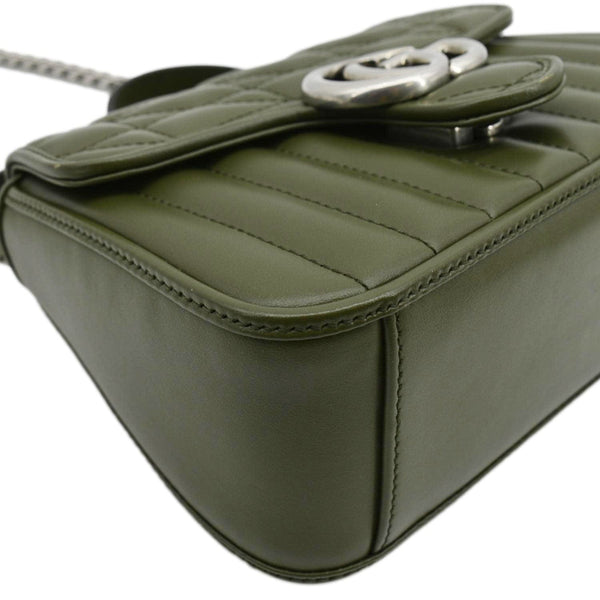 GUCCI GG Marmont Mini Top Handle Crossbody Bag Olive 583571