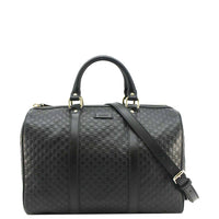 GUCCI  GG Microguccissima Boston Travel Bag Black 449646