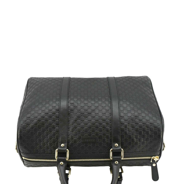 GUCCI GG Microguccissima Boston Travel Bag Black 449646