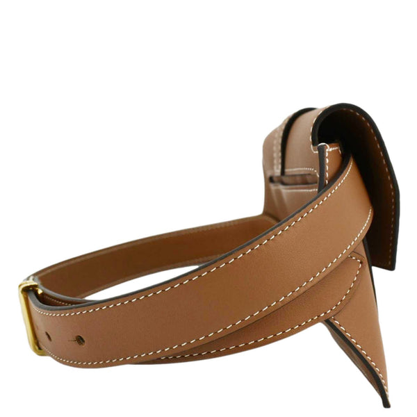 HERMES Elan Leather Pocket Belt Bag Brown