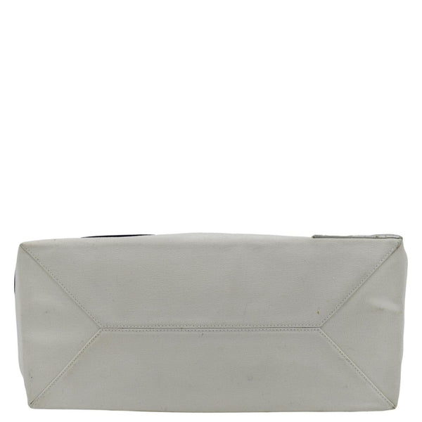 CHANEL Foil No.5 Canvas Chain Shopping Tote Bag White