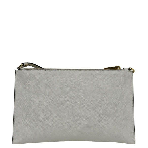 PRADA Vitello Phenix Leather Shoulder Bag White back side