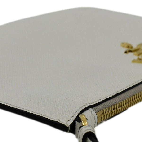 PRADA Vitello Phenix Mini Saffiano Leather Shoulder Bag White