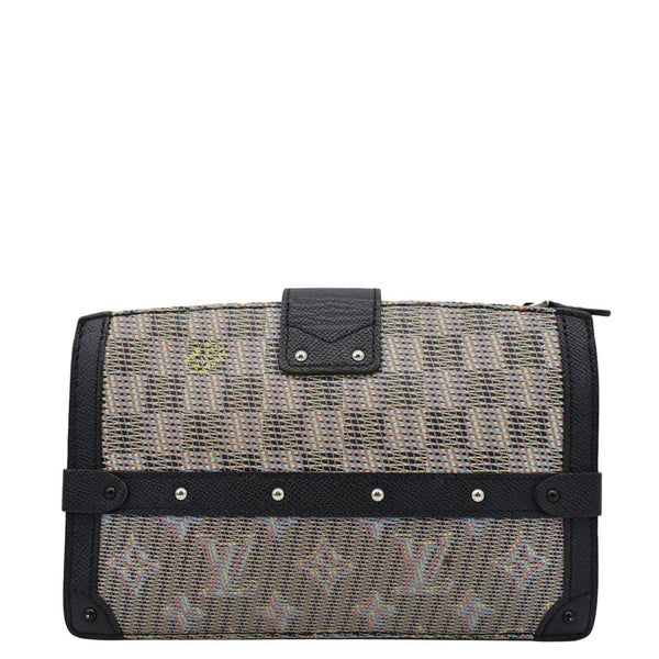 LOUIS VUITTON Trunk Clutch Crossbody Bag Multicolor back sideLOUIS VUITTON Trunk Clutch Crossbody Bag Multicolor front side