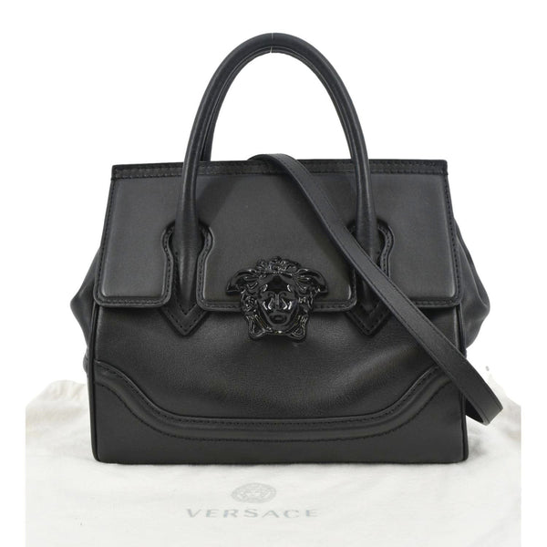 VERSACE Palazzo Empire Leather Crossbody Bag Black