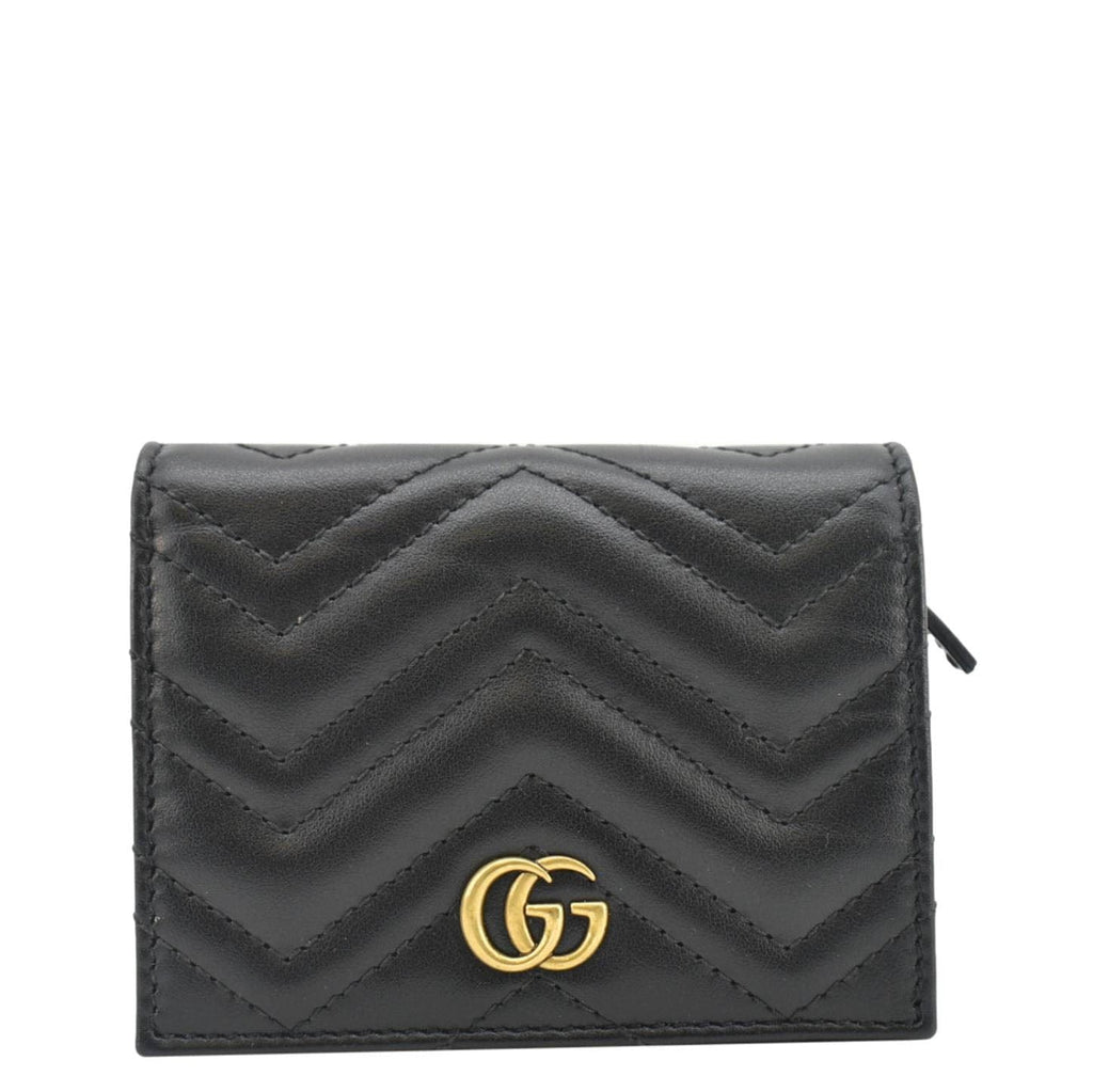 Gucci Marmont Card Wallet Black Calfskin 254958