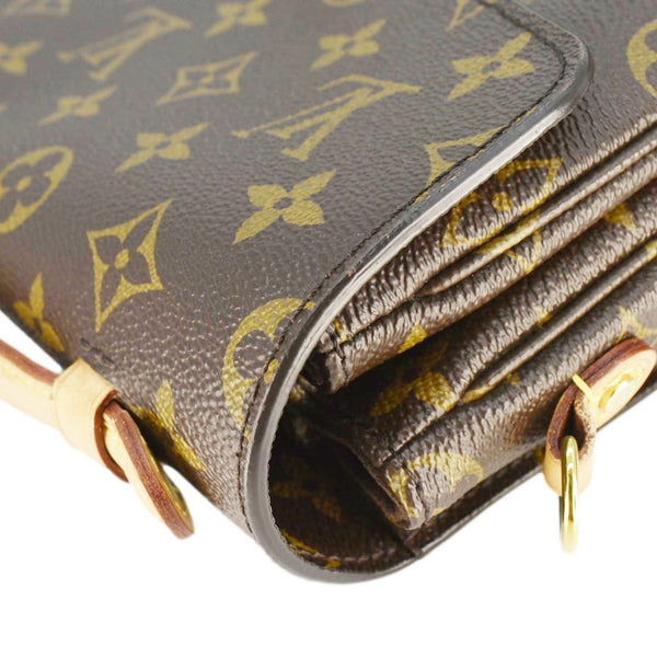 LOUIS VUITTON Metis Pochette Monogram Canvas Crossbody Bag Brown