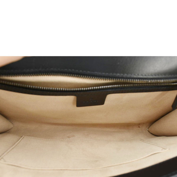 GUCCI GG Marmont Matelasse Chevron Leather Clutch Bag Black 498079