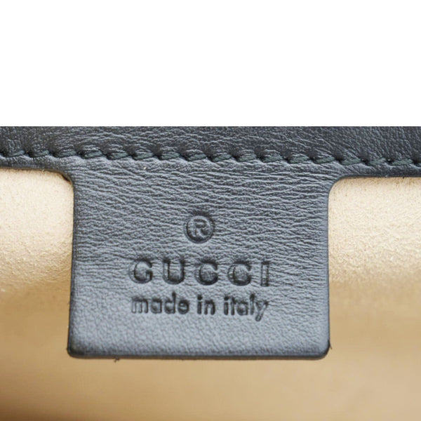 GUCCI GG Marmont Matelasse Chevron Leather Clutch Bag Black 498079