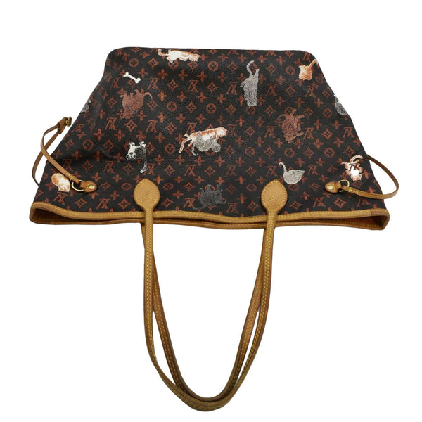 LOUIS VUITTON Neverfull Catogram MM Canvas Tote Bag Orange