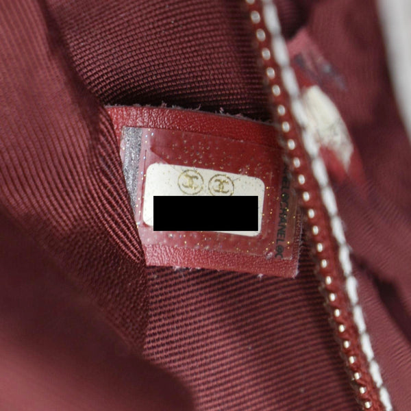 CHANEL Foil No.5 Canvas Chain Shopping Tote Bag White