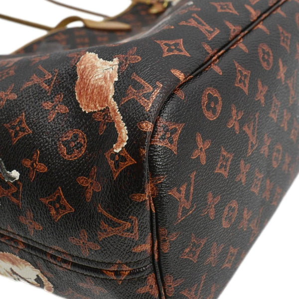 LOUIS VUITTON Neverfull Catogram MM Canvas Tote Bag Orange