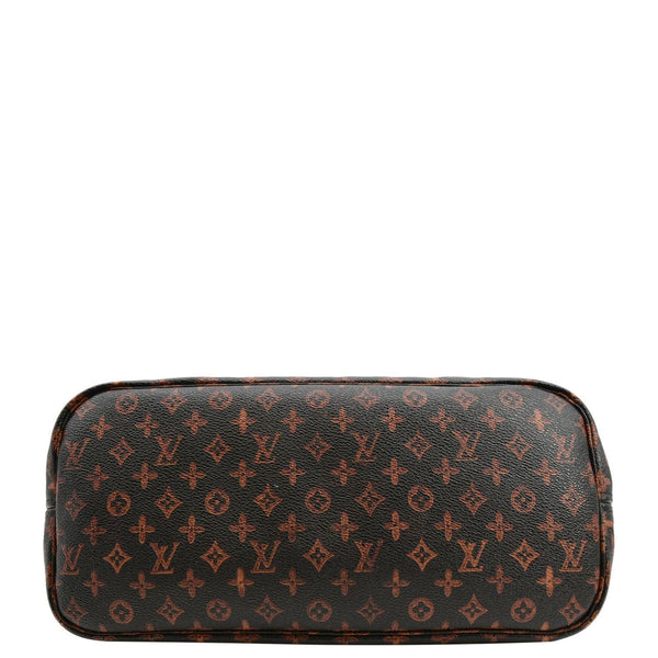 LOUIS VUITTON Neverfull Catogram MM Canvas Tote Bag Orange