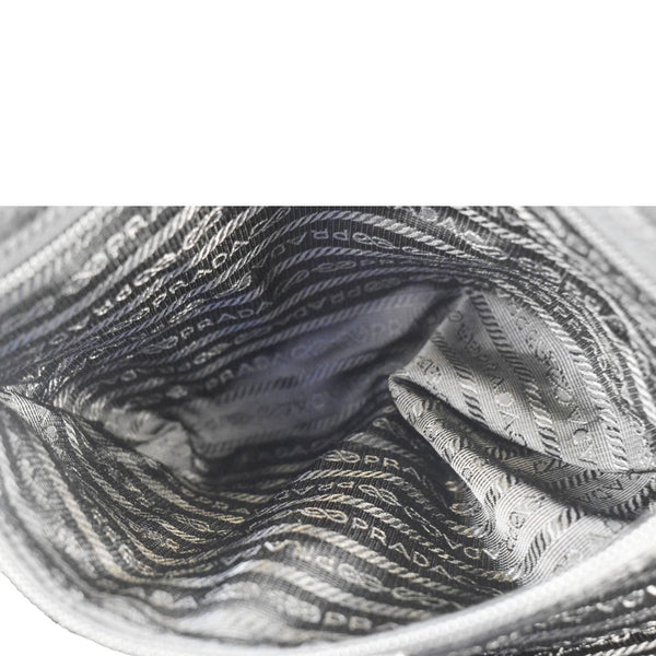 PRADA Re-Nylon Saffiano Leather Viaggio Duffle Bag Black