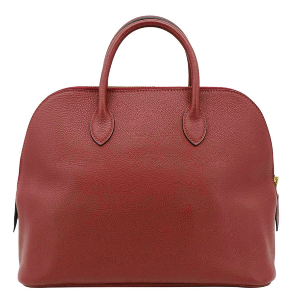 HERMES Bolide 30 Vintage Taurillon Leather Satchel Bag Maroon
