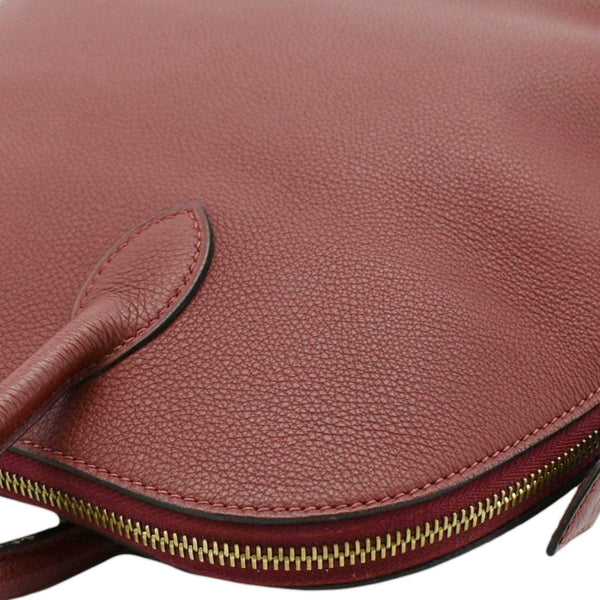HERMES Bolide 30 Vintage Taurillon Leather Satchel Bag Maroon