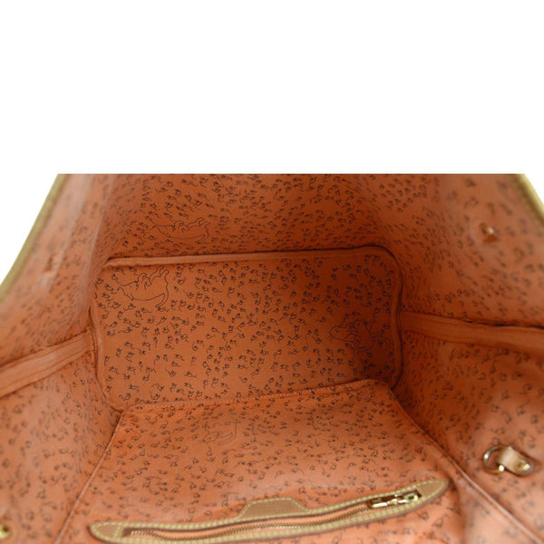 LOUIS VUITTON Neverfull Catogram MM Canvas Tote Bag Orange