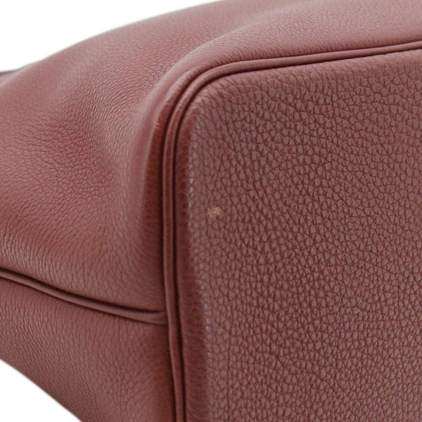 HERMES Bolide 30 Vintage Taurillon Leather Satchel Bag Maroon
