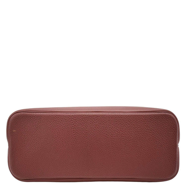 HERMES Bolide 30 Vintage Taurillon Leather Satchel Bag Maroon