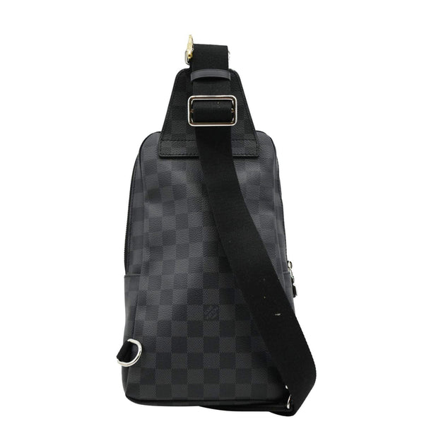 LOUIS VUITTON Avenue Sling Damier Graphite Backpack Bag Black
