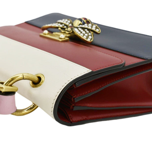 GUCCI Queen Margaret Bee Blind For Love Leather Shoulder Bag Multicolor 456541