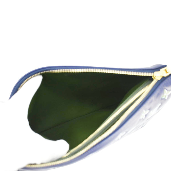 LOUIS VUITTON Coussin PM Monogram Embossed Leather Crossbody Bag Blue