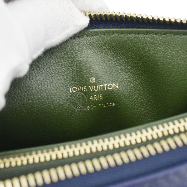 LOUIS VUITTON Coussin PM Monogram Embossed Leather Crossbody Bag Blue