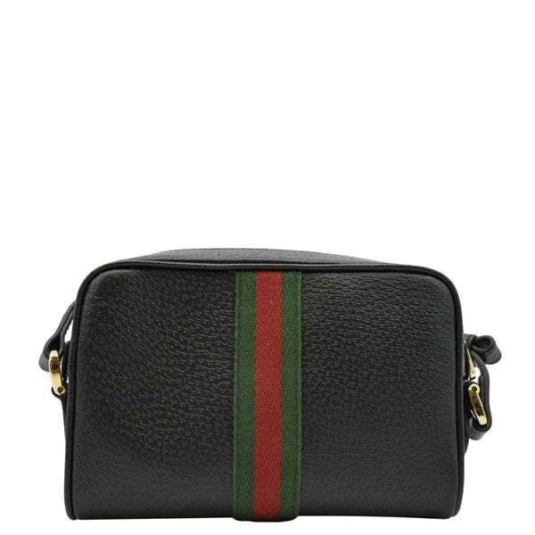 GUCCI Ophidia Web Mini Leather Crossbody Bag Black 719885