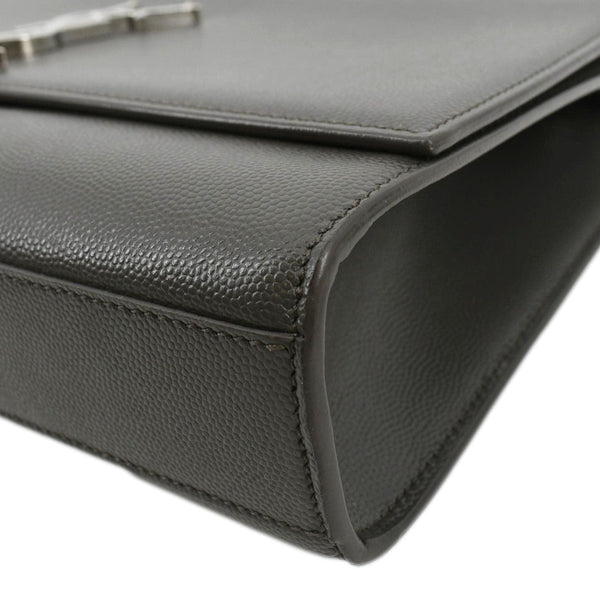 YVES SAINT LAURENT Kate Leather Shoulder Bag Gray