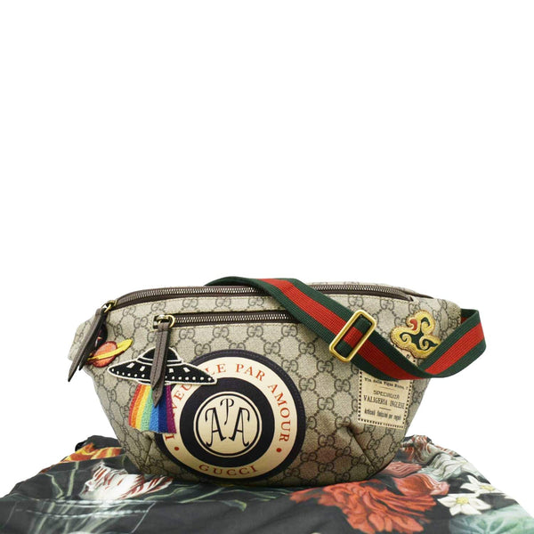 GUCCI Courrier GG Supreme Canvas Belt Bum Bag Beige 529711