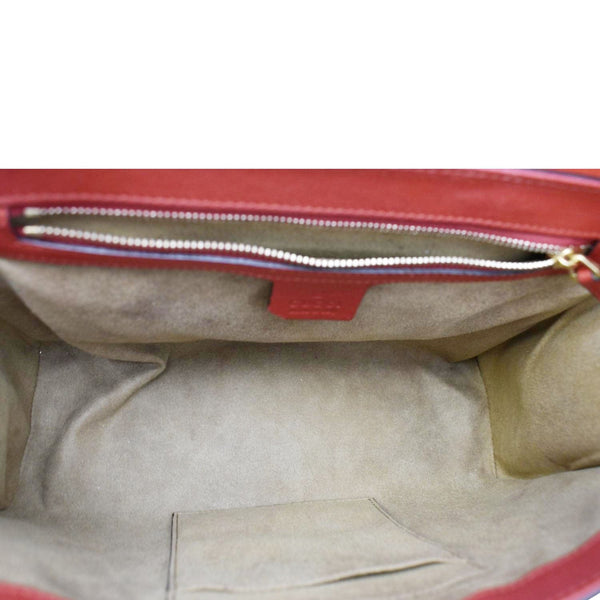 GUCCI Padlock Medium Leathrer Chain Shoulder Bag Red 409486