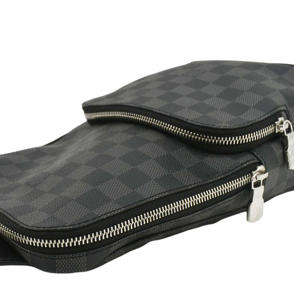 LOUIS VUITTON Avenue Sling Damier Graphite Backpack Bag Black