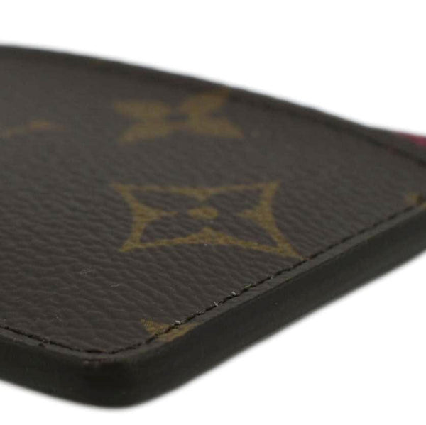 LOUIS VUITTON Monogram Canvas Card Holder Cerise