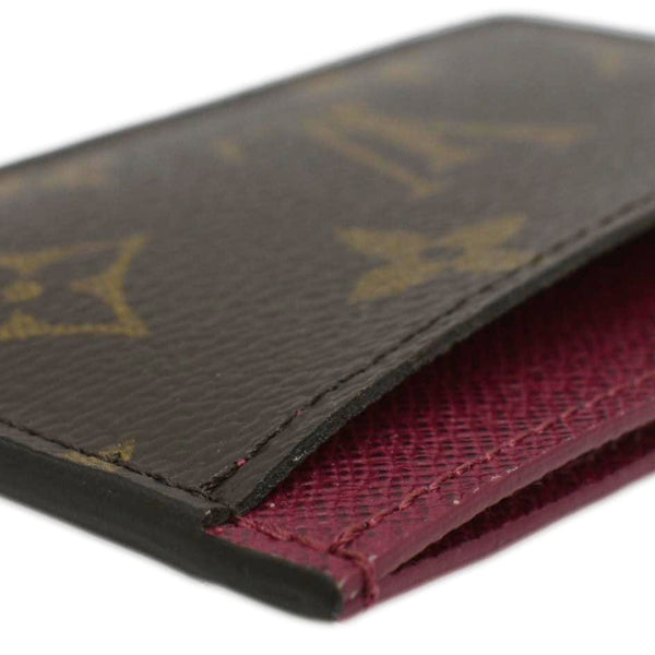 LOUIS VUITTON Monogram Canvas Card Holder Cerise