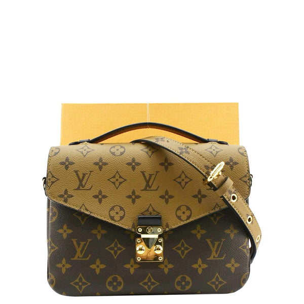 LOUIS VUITTON Metis Pochette Reverse Monogram Canvas Crossbody Bag Brown